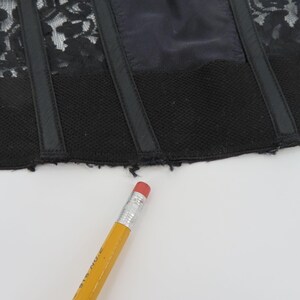 Victorias Secret 34B strapless longline bustier bh korset zwart kant gouden label afbeelding 14