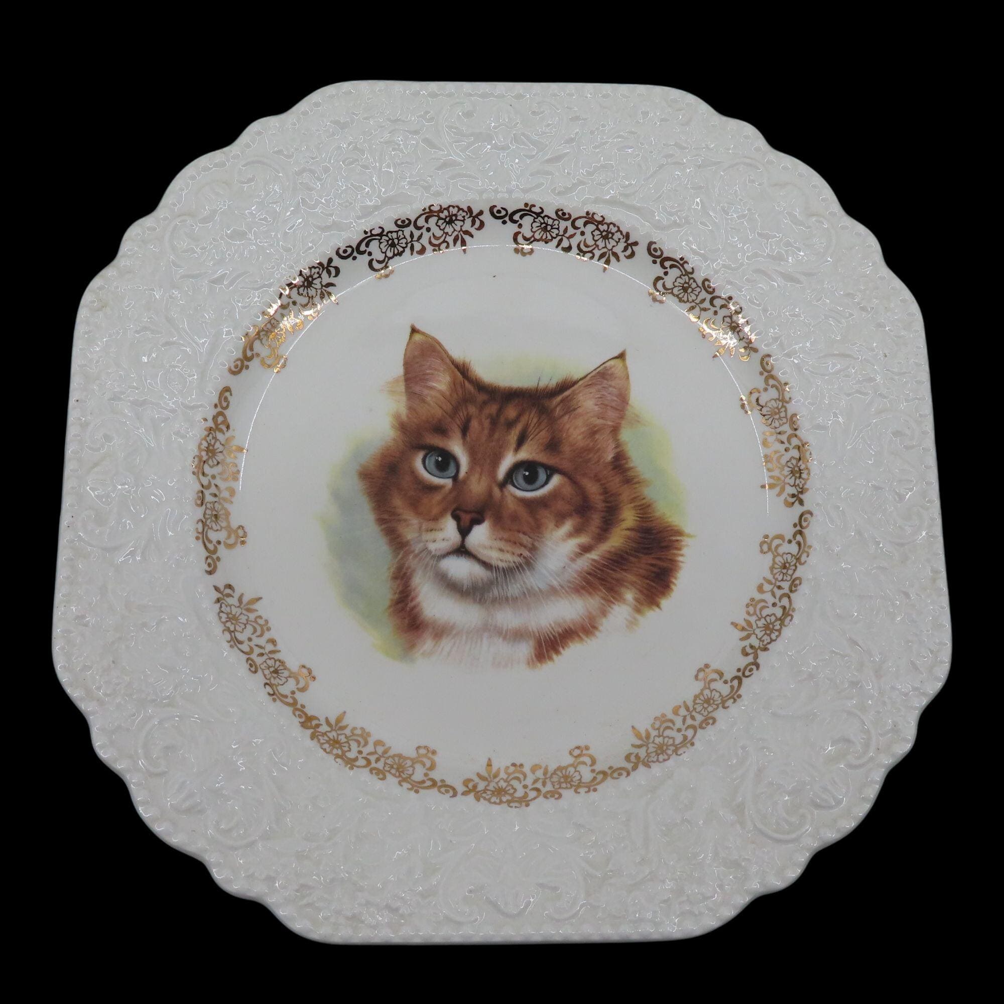 Vintage cat plate - Etsy 日本