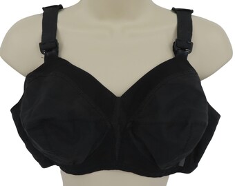 Vintage Exquisite Form 38C Ful-Ly Style 532 Wireless Unlined Solid Black Bra