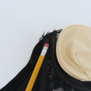 Victorias Secret 34B strapless longline bustier bh korset zwart kant gouden label afbeelding 10