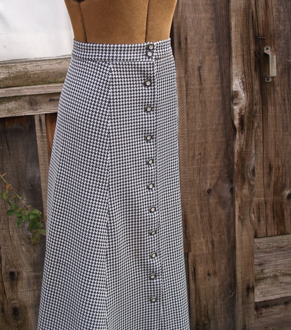 houndstooth maxi skirt