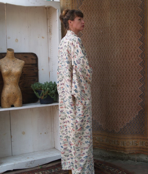 Vintage Full Length Kimono//Silk Lined - image 6