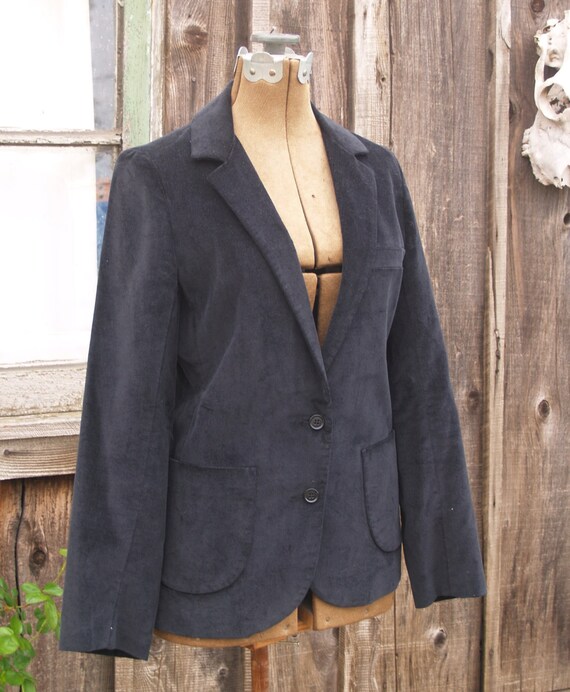 Levi Strauss Black Velvet Blazer Medium - image 2