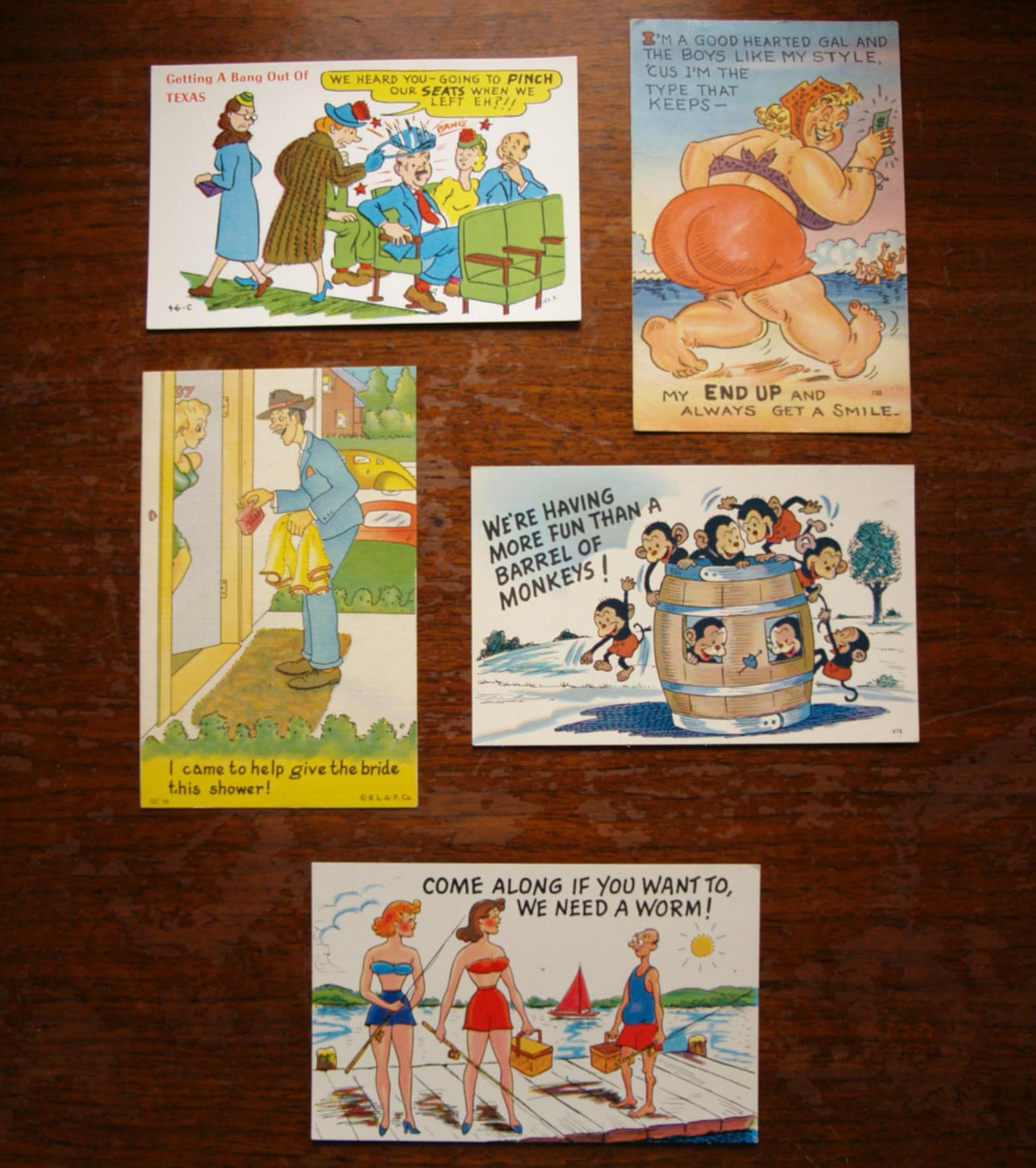 Vintage Lot of Humorous Postcards from the 1940's and Etsy