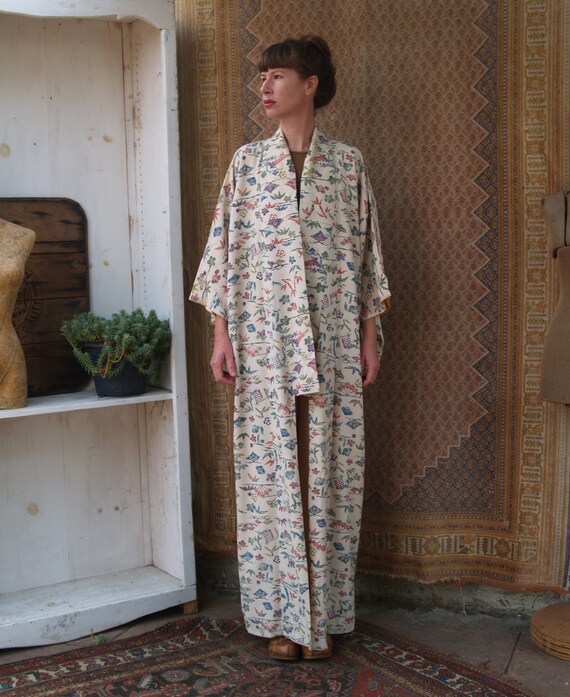 Vintage Full Length Kimono//Silk Lined - image 4