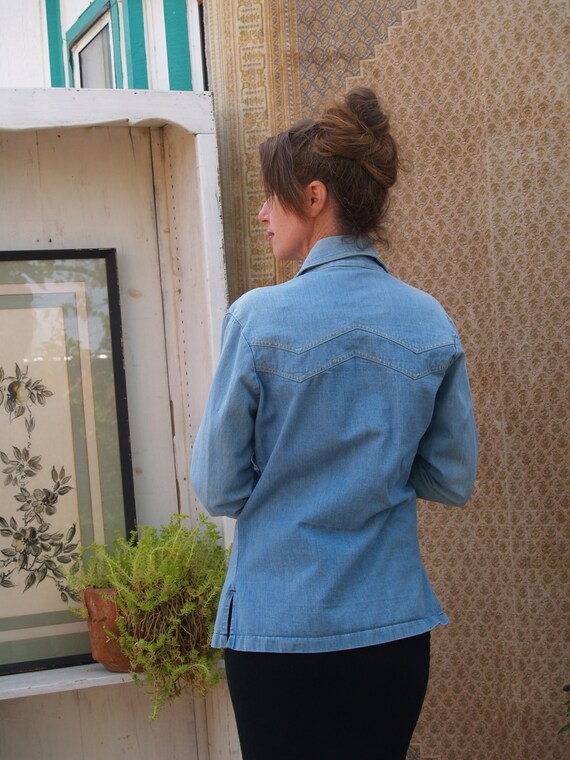 Vintage Seventies Light Blue Denim Jacket - image 8