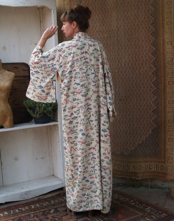 Vintage Full Length Kimono//Silk Lined - image 7