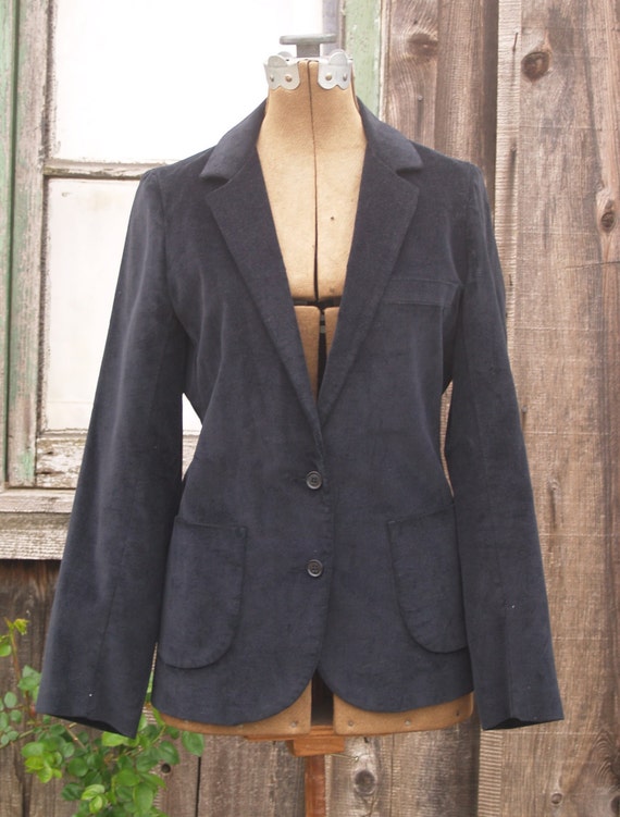 Levi Strauss Black Velvet Blazer Medium - image 3