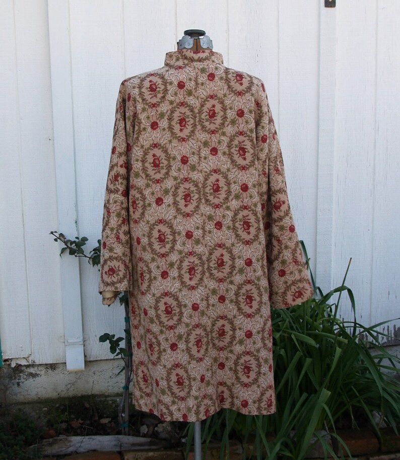 Tapestry Dress Coat With Mandarin Collar and Frog Closure Etsy