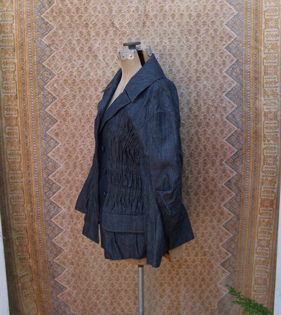 Vintage Nineties Louis Vuitton Ruched Jacket Size… - image 5
