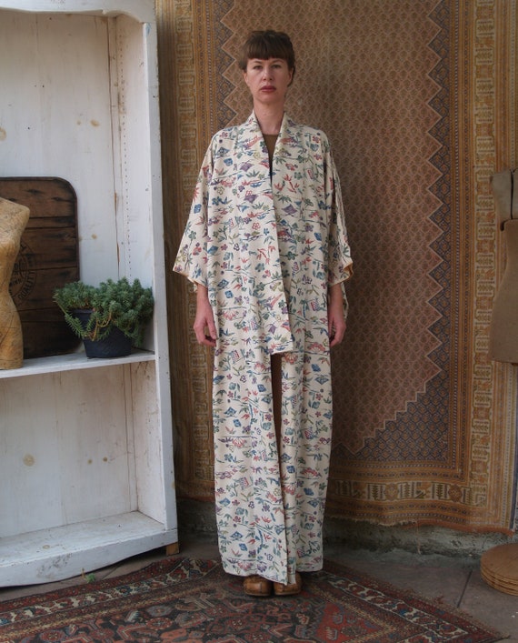 Vintage Full Length Kimono//Silk Lined - image 1