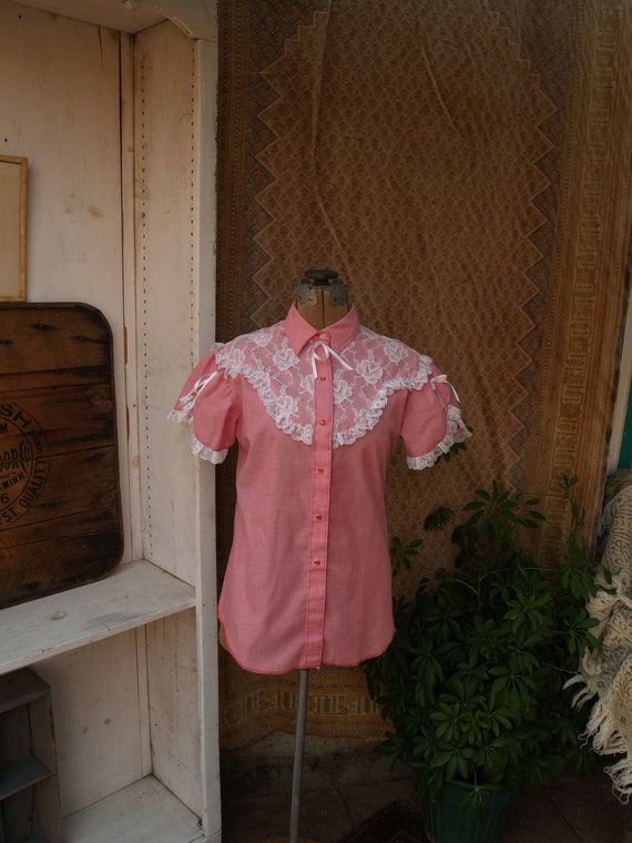 Vintage Women's Western Dress Shirt Miss Rodeo Am… - image 1