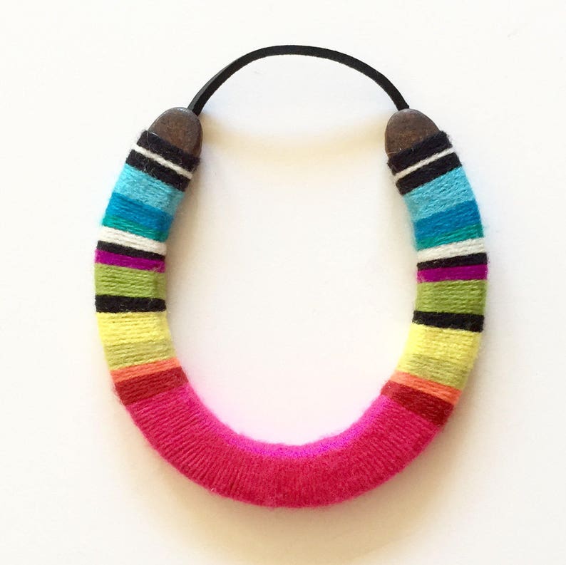 Lucky Yarn Wrapped Horseshoe Manhattan Pink Etsy