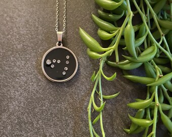 Capricorn Zodiac Necklace, Silver Constellation Necklace, Star Sign Necklace, Astrology Necklace, Zodiac Sign, Zodiac Jewelry
