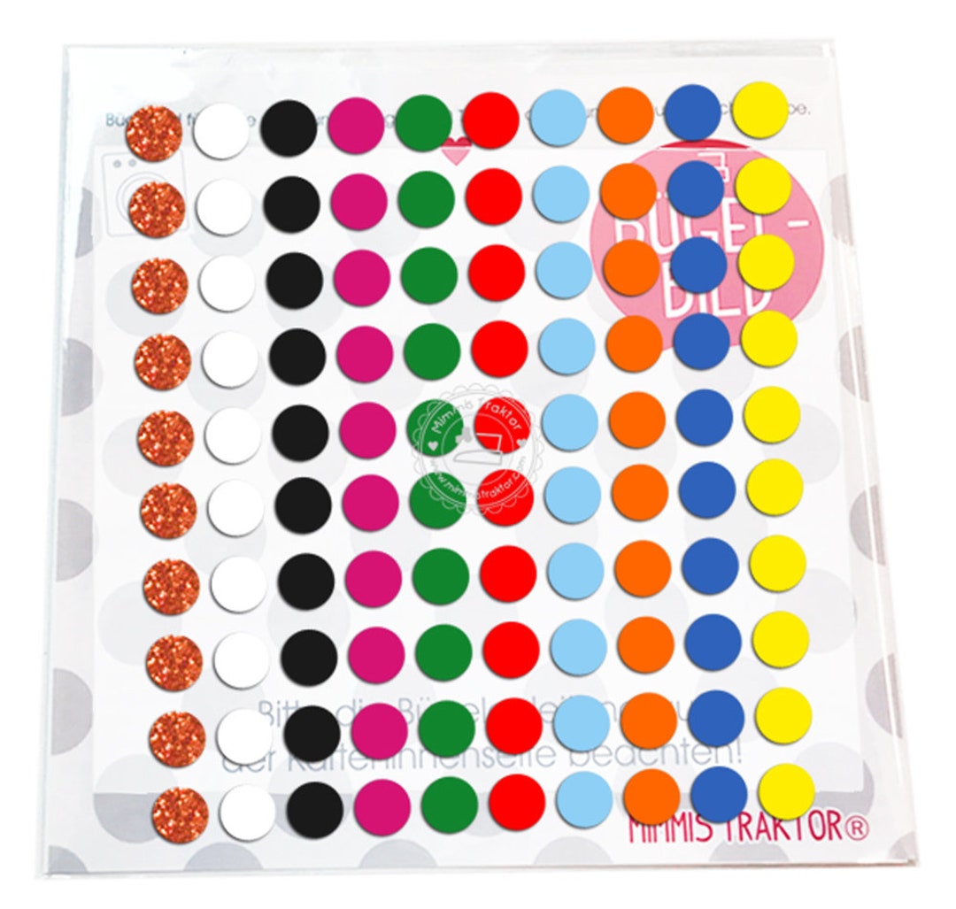 Bügelbilder KONFETTI – 100 Bunte Punkte 1 Cm | Flockfolie Aufbügler Für Stoffe & Textilien | Reparieren & Verzieren