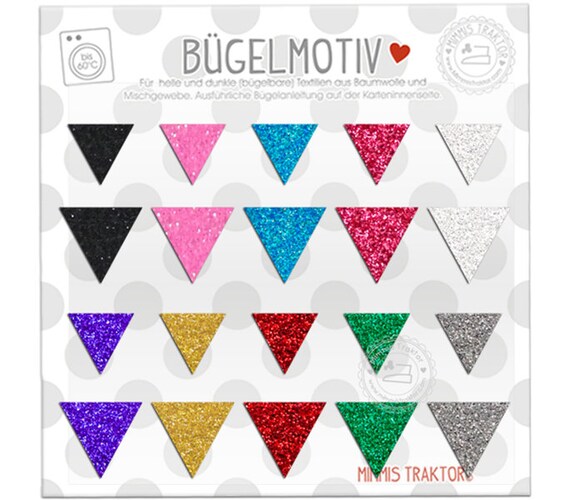 Farbe:1 Mimmis Traktor/® GLITZER B/ügelbild Wunschzahl 10 cm NEONPINK