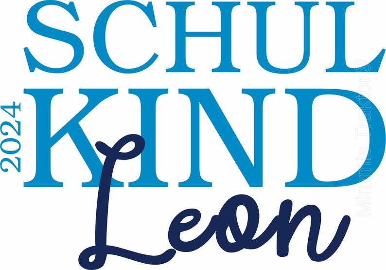 Bügelbild Schulkind Farbwahl Wunschname Jahr 14 cm handwritten FLEXFOLIE Schulstart Aufbügler Bügelsticker für Stoffe Textilien Aufbügeln image 2