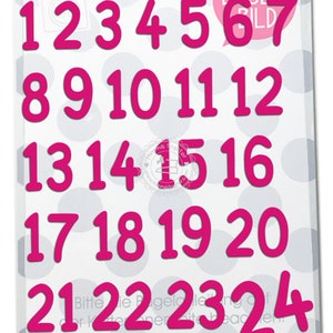 Bügelbild Adventkalender Zahlen 1 24 Flockfolie Aufbügler Applikationen Bügelsticker für Stoffe Textilien Kinder zum Aufbügeln Flicken image 6