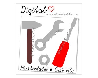 Cut File SVG, DXF, Instant Digital Download, Tools, limited commercial use
