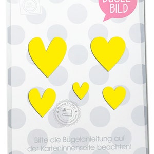 Bügelbild 5 Herzen 3,5 cm bis 1,5 cm Flockfolie Aufbügler Applikationen Bügelsticker für Stoffe Textilien Kinder zum Aufbügeln Flicken image 7