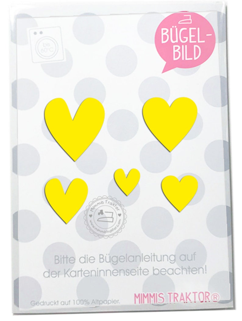 Bügelbild 5 Herzen 3,5 cm bis 1,5 cm Flockfolie Aufbügler Applikationen Bügelsticker für Stoffe Textilien Kinder zum Aufbügeln Flicken image 7