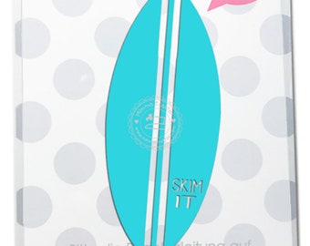 Bügelbild Skimboard Wake Surfer 12 cm Flockfolie Aufbügler Applikationen Bügelsticker für Stoffe Textilien Kinder zum Aufbügeln Flicken