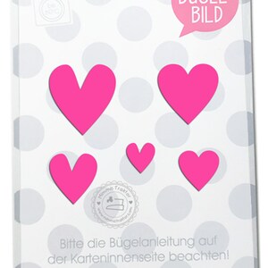 Bügelbild 5 Herzen 3,5 cm bis 1,5 cm Flockfolie Aufbügler Applikationen Bügelsticker für Stoffe Textilien Kinder zum Aufbügeln Flicken image 8