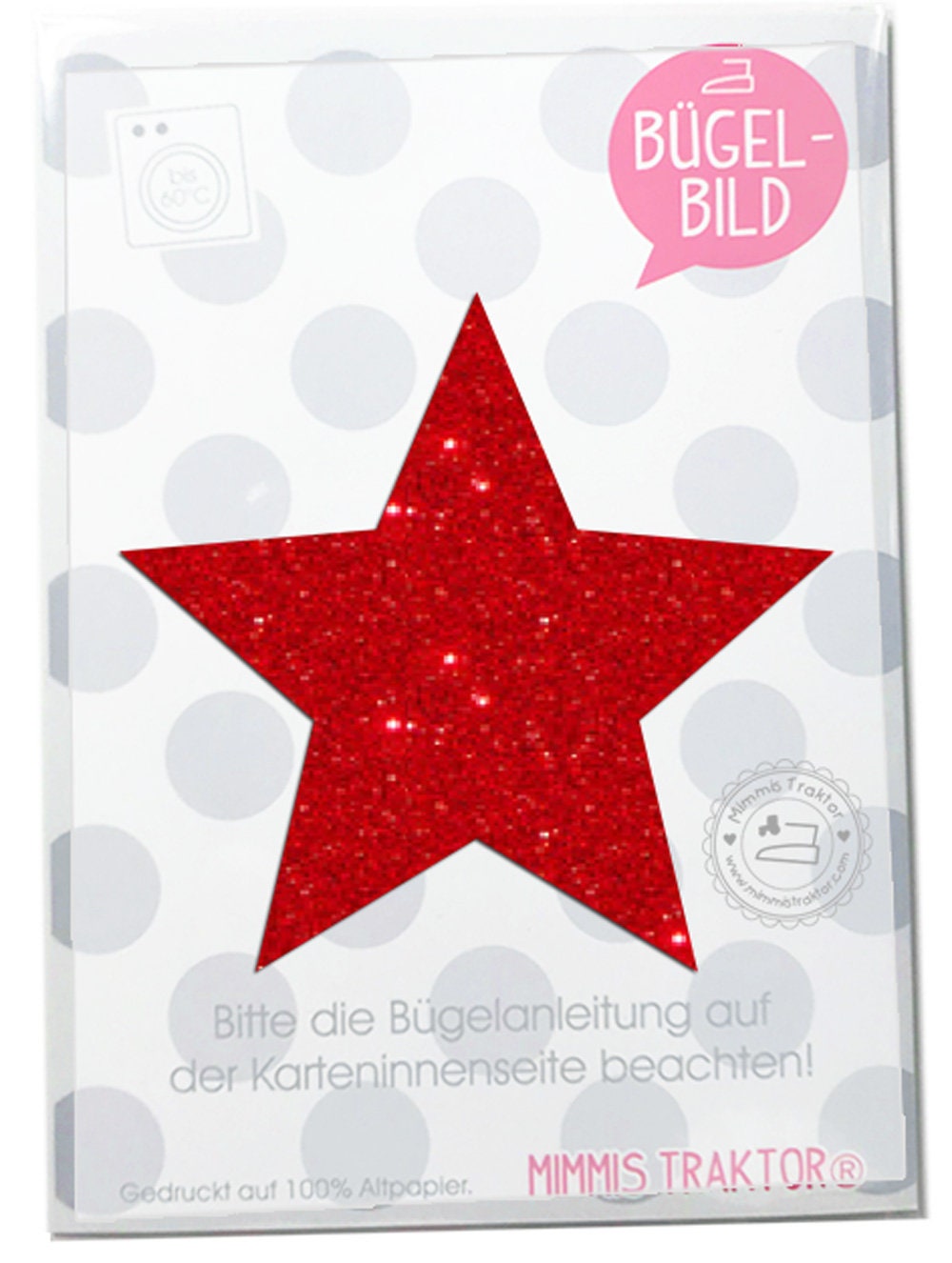 Bügelbild „3 Eheringe“ Aus Glitzerfolie – Ca. 6 X 4,5 Cm, Für Textilien, Made In Austria (Mimmis Traktor)