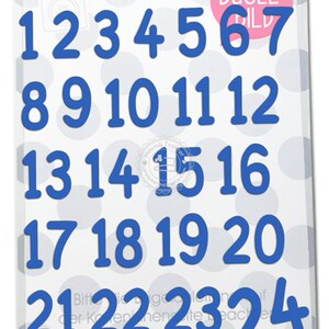 Bügelbild Adventkalender Zahlen 1 24 Flockfolie Aufbügler Applikationen Bügelsticker für Stoffe Textilien Kinder zum Aufbügeln Flicken image 4