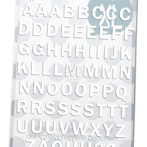 Bügelbild Buchstaben abc 3 cm Druckschrift Alphabet Flockfolie Aufbügler Applikationen für Stoffe Textilien zum Aufbügeln Flicken image 6