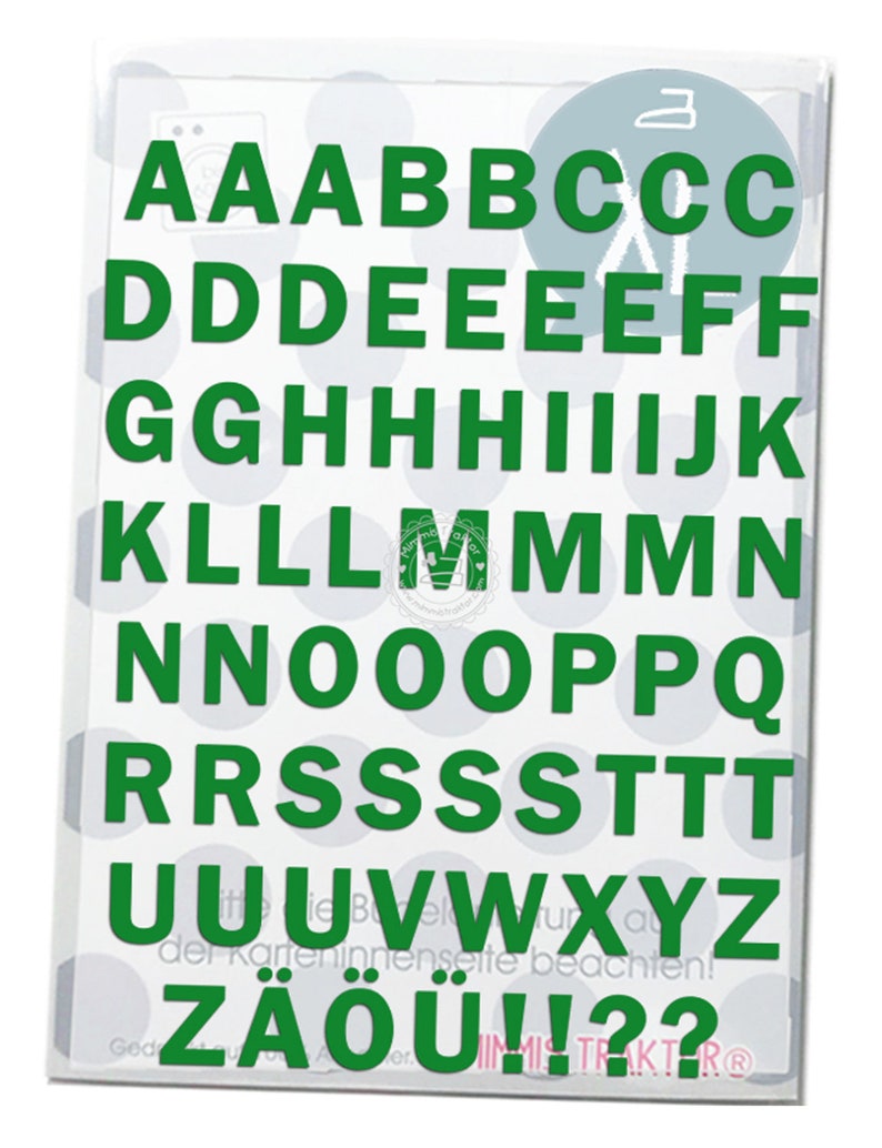 Bügelbild Buchstaben abc 3 cm Druckschrift Alphabet Flockfolie Aufbügler Applikationen für Stoffe Textilien zum Aufbügeln Flicken image 2