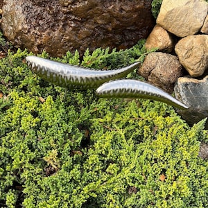 Stainless Steel Fish Sculpture for garden landscape welded metal lawn art outdoor garden art decor