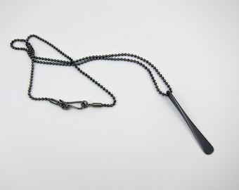 necklace for men, unisex necklace, forged silver necklace