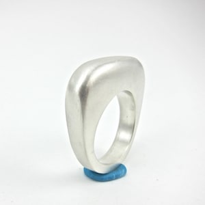 contemporary silver ring, modern ring, size 9.5 ring, unisex ring, statement ring