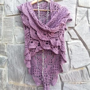 châle mauve bohème romantique