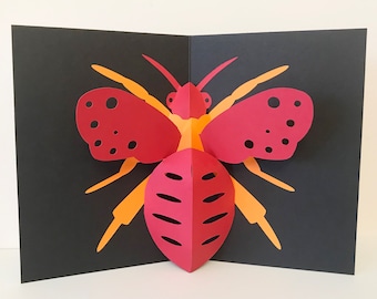 Pop-up 3D Bee greetings card