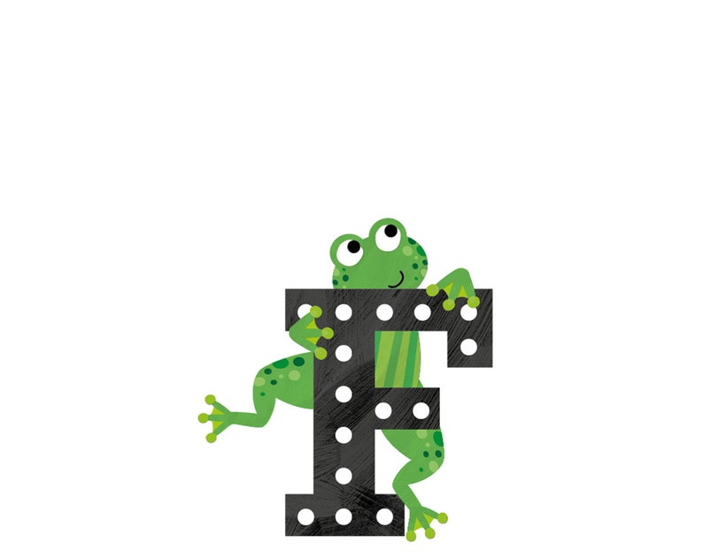 F is for Frog art print | Etsy