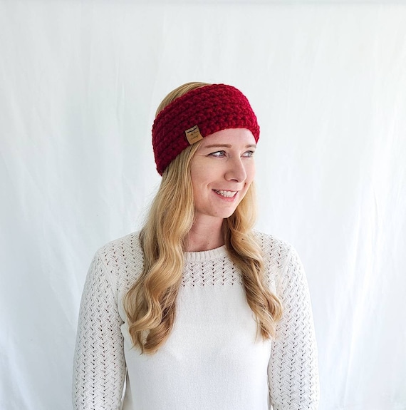 Haymarket Head Warmer - Poppy - Ear Warmer - Red - Etsy