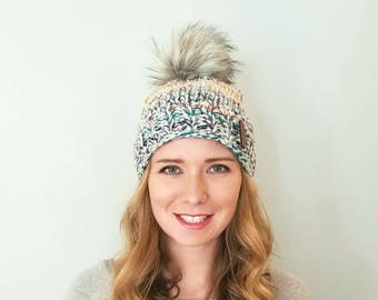 Baxter Hat - Hudson Bay - Knit Pom Pom Hat - Winter Hat
