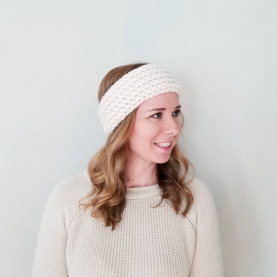 Haymarket Head Warmer - Cream - Ear Warmer - Etsy display picture 1