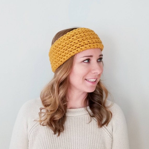 NEW Haymarket Check Headband - Handmade! Haymarket Head Warmer - Poppy - Ear Warmer - Red - Etsy main image 3