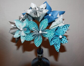 bouquet de mariée en origami couleur au choix. Livraison gratuite en france