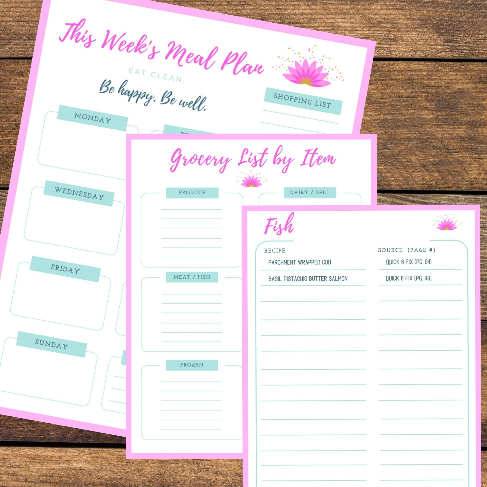 Meal Planning BUNDLE | Grocery List | Food Inventory | Recipe Index ...