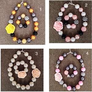 Bubblegum necklace/bracelet set, kids
