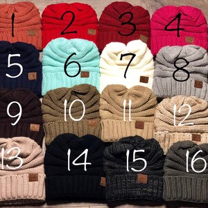 Beanies in amazing colors that can fit child to adult