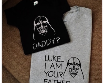 Daddy and Son Star Wars inspired shirts!  Luke, I am your father