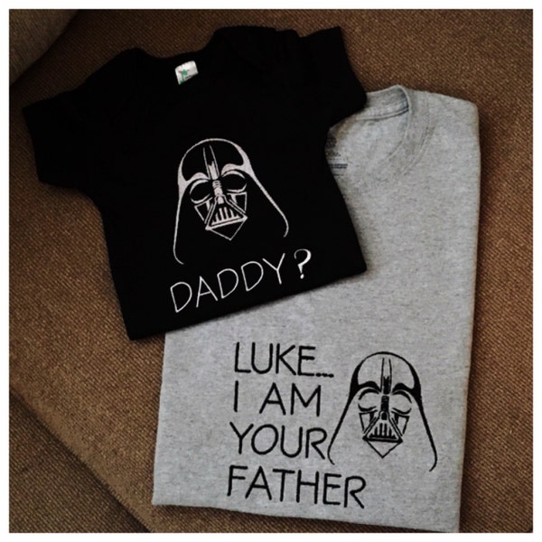 Daddy and Son Star Wars inspired shirts!  Luke, I am your father