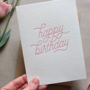 Letterpress Geburtstagskarte