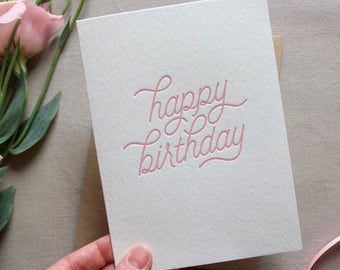 Letterpress Birthday Card