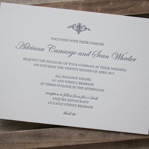 Letterpress Wedding Invitations Lyon image 2